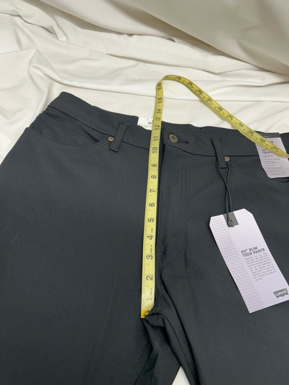 Levi's 511 Slim Tech High Stretch Black Straight-Leg Pants Size 36 - Picture 6 of 14
